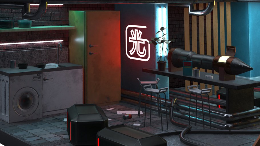 Комната в стиле Cyberpunk реально