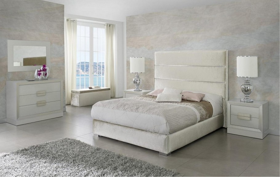 Kровать 160*200 "Steel" белая Polywood