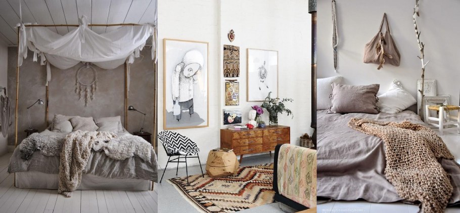Спальня в стиле бохо