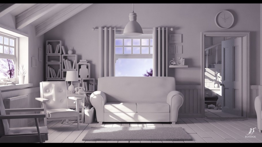 3ds Max комната