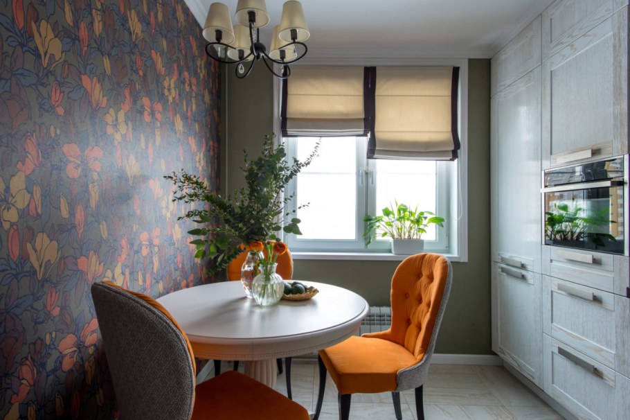 Интерьер малогабаритной кухни без окна