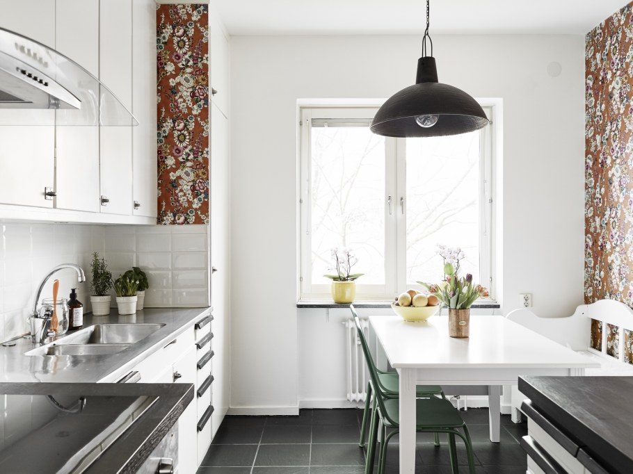 Кухня без сочетания вертикальных линий