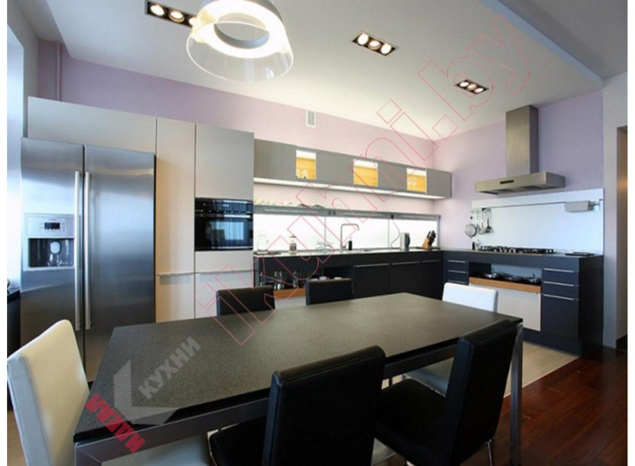 Кухня гостиная хайтек