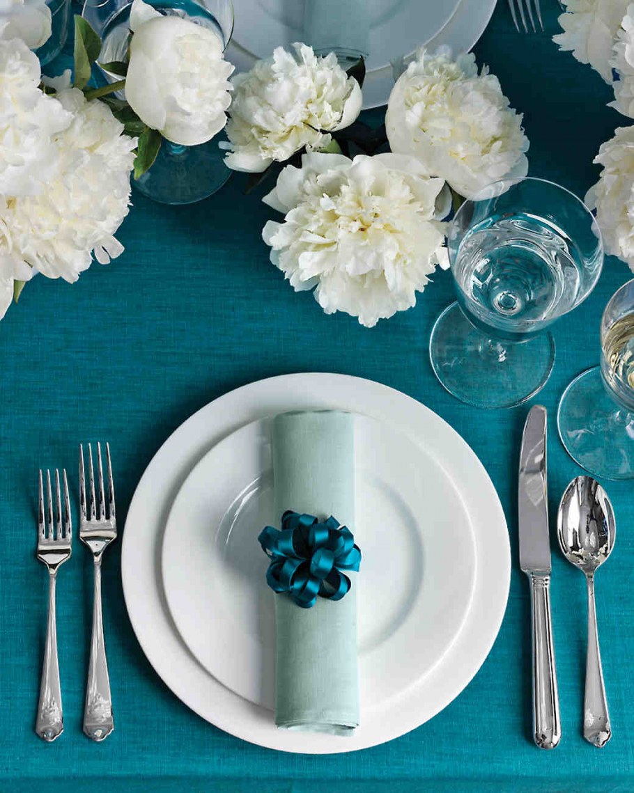 Бирюза красивая сервировка