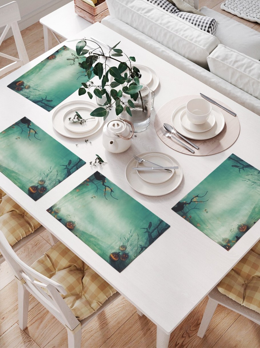 Сервировка стола в бирюзовом цвете на день рождения