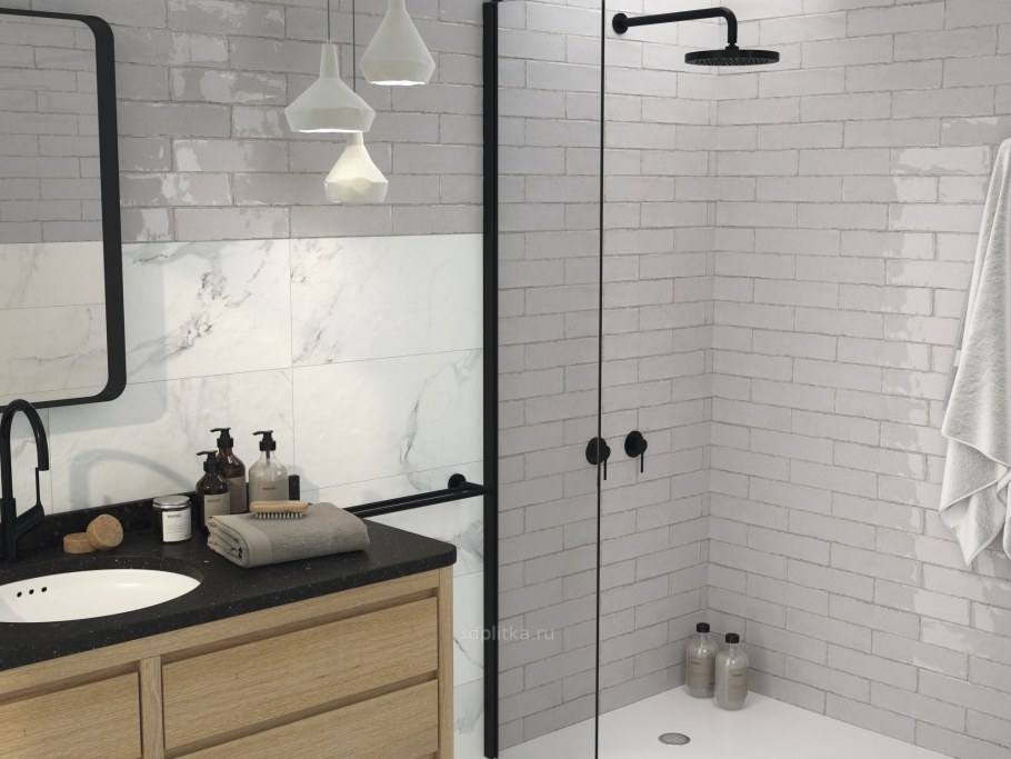 Керамическая мозаика Starmosaic Hexagon small White Matt