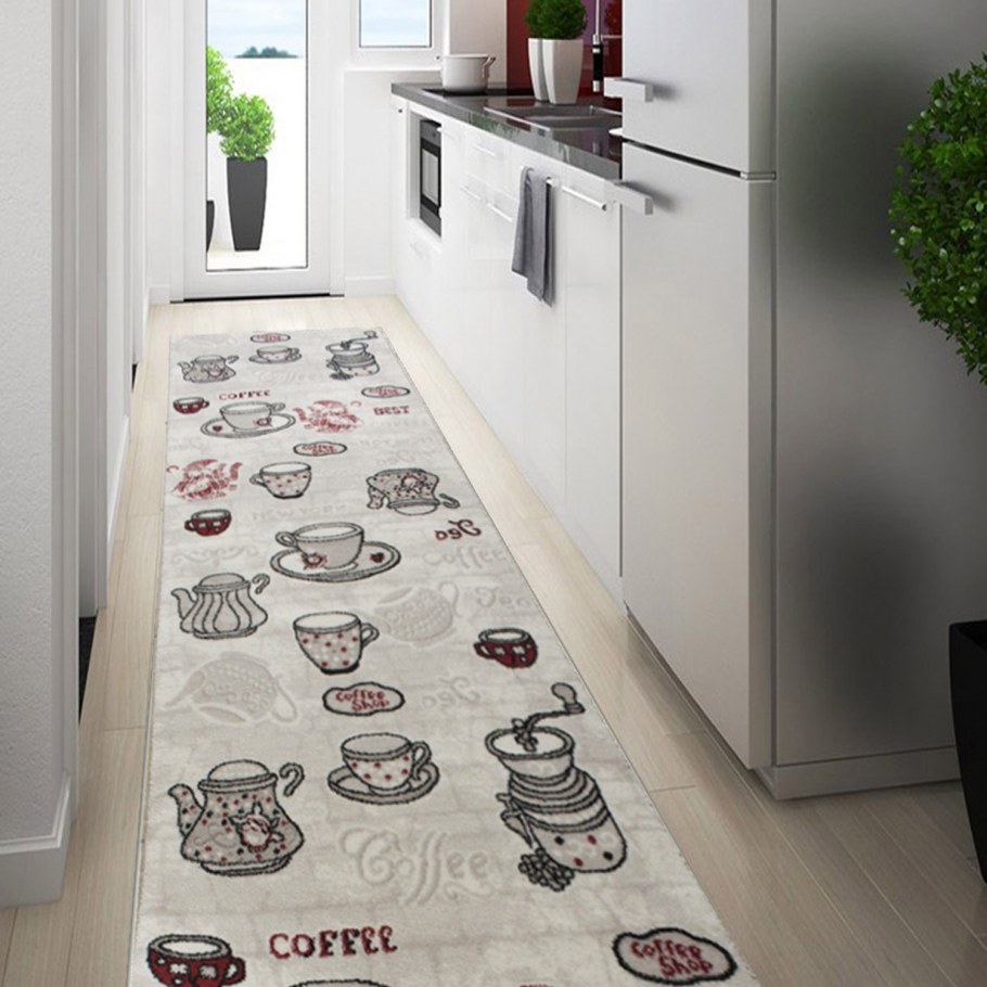 Палас на кухню на пол для оранжевой кухни