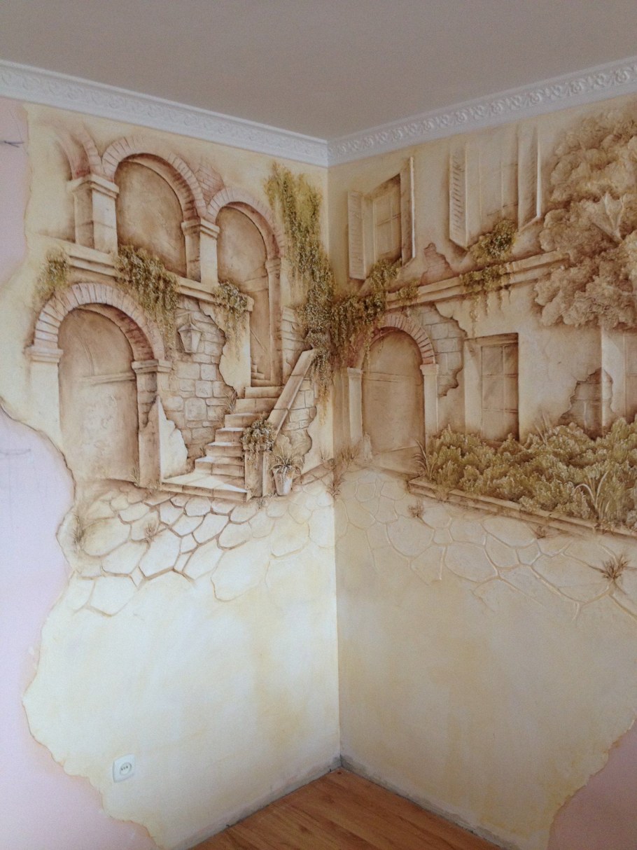 Объемные фрески на стену