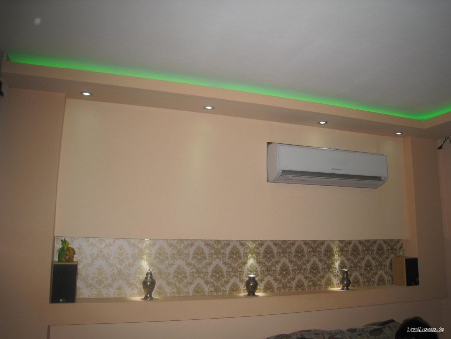 Кондиционер в гипсокартонной нише