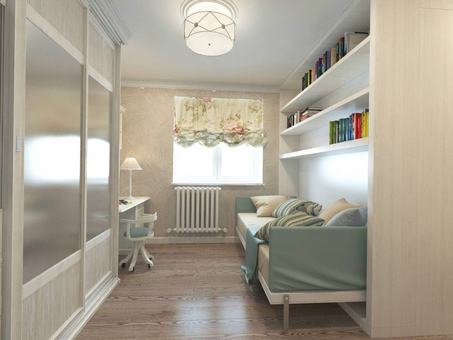 Интерьер комнаты 8 кв м для двоих детей