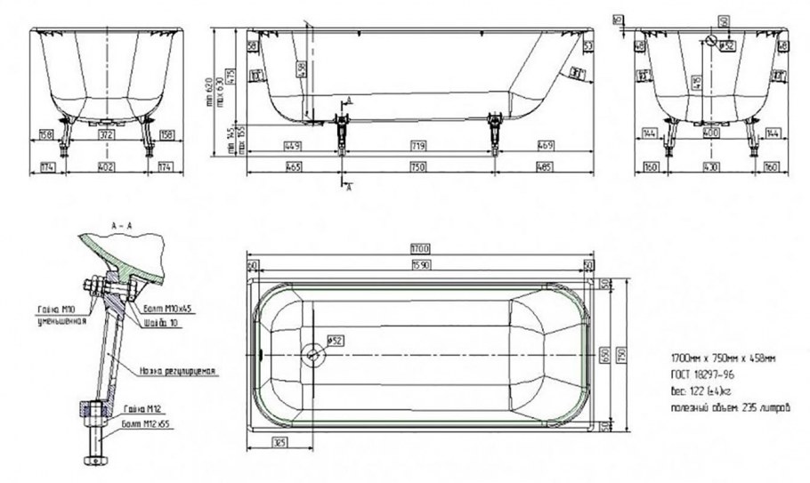 Ванна Riho still Smart 170