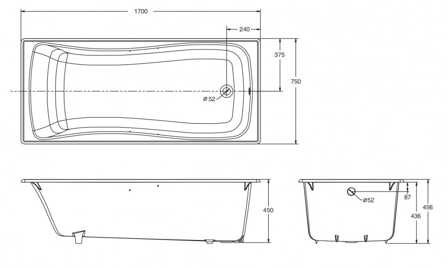 Jacob Delafon Bliss 170x75 отзывы