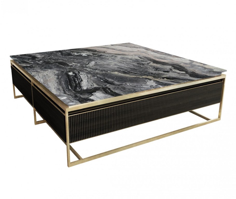 Журнальный столик с мраморной столешницей