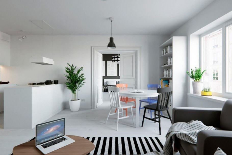 Визуализации интерьера Скандинавский