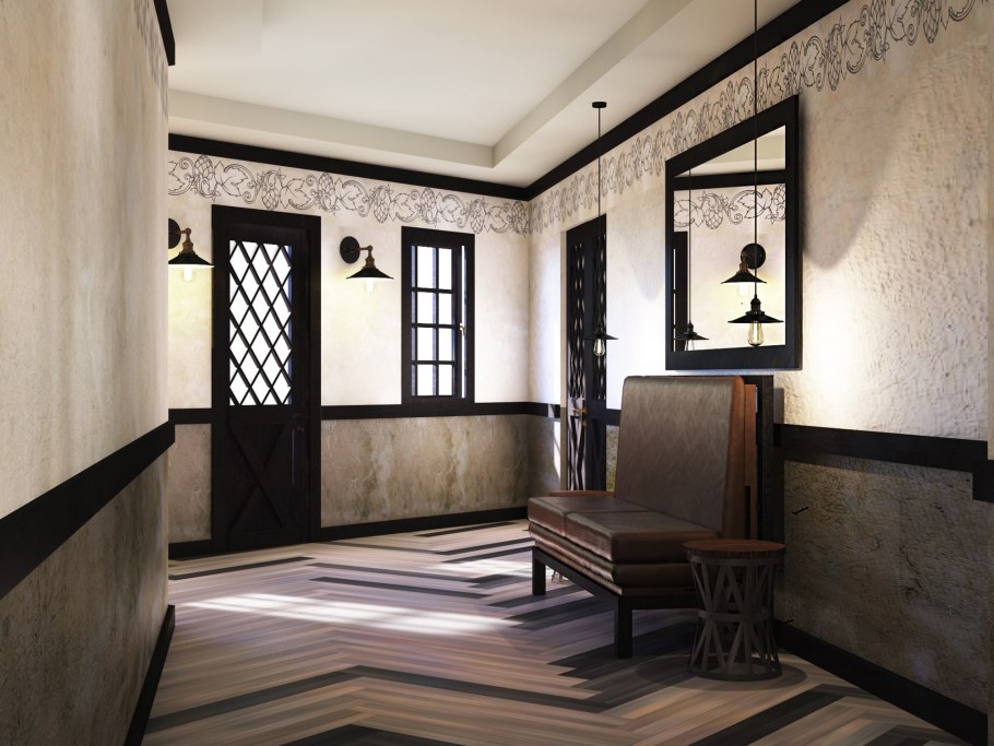 Отделка стен в немецком стиле