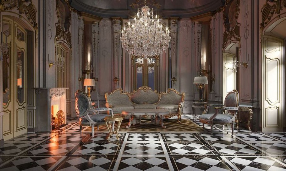 Пустая комната в стиле Барокко