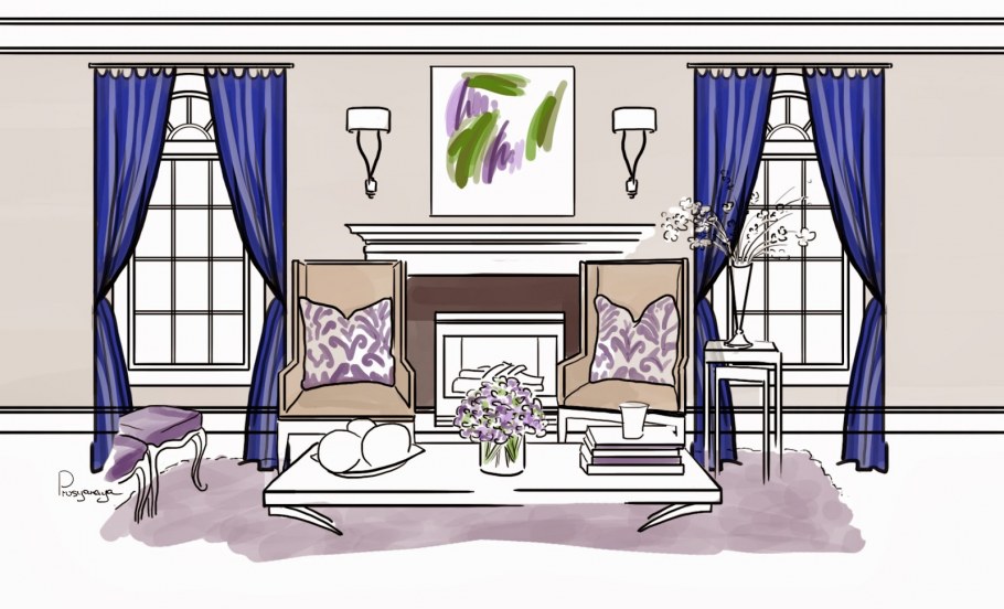 Занавеска набросок