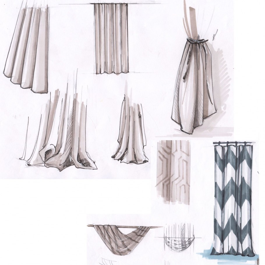 Погребная Татьяна эскизы штор