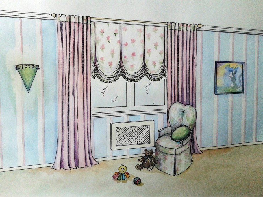 Эскизы штор