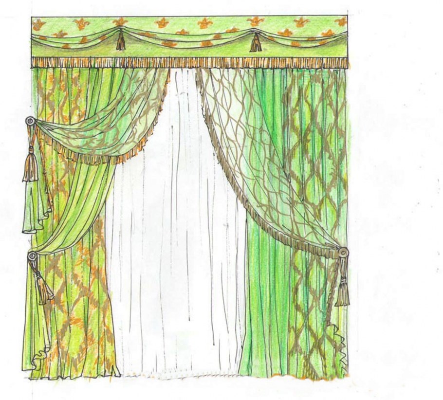 Шторы рисунок