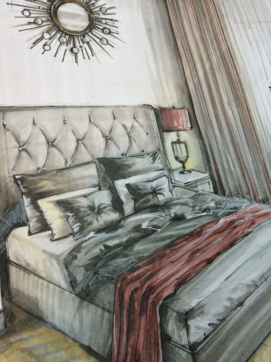 Эркер эскиз штор