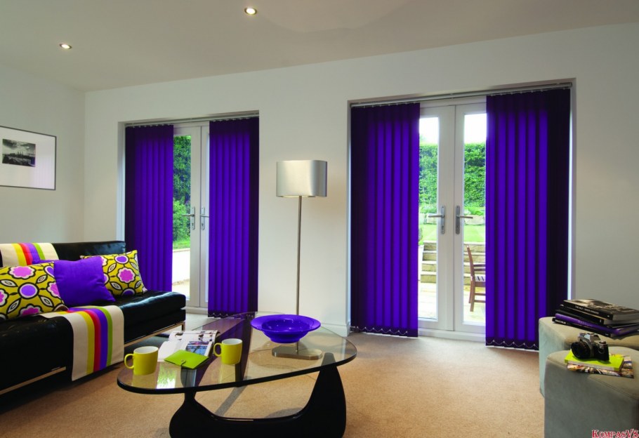 Гостиная в фиолетовых тонах