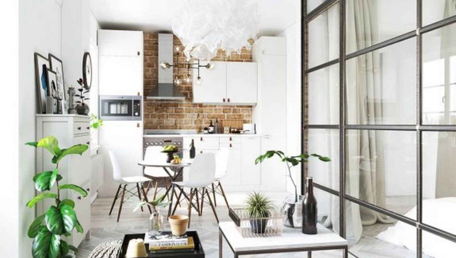 Красивая студия в скандинавском стиле