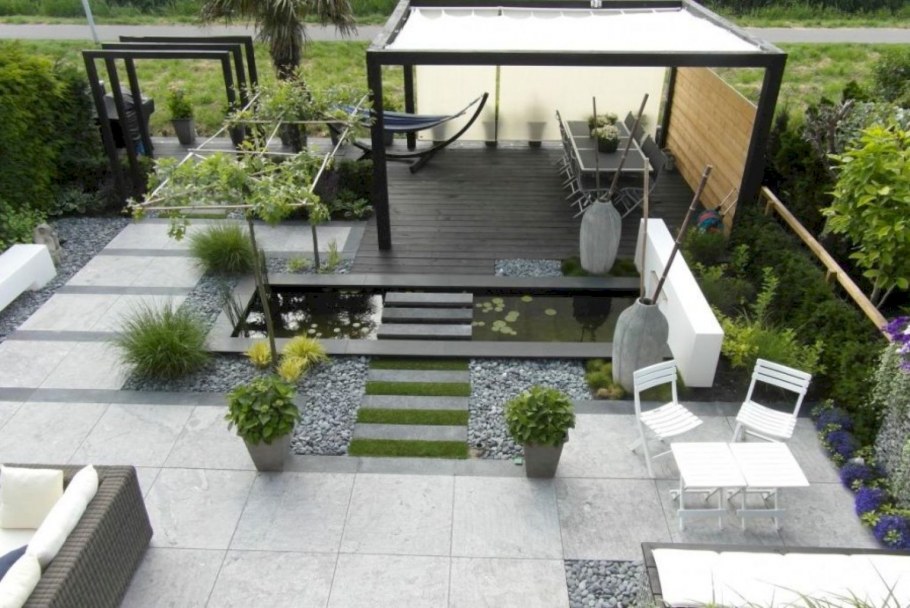 Ландшафт заднего двора в стиле Минимализм