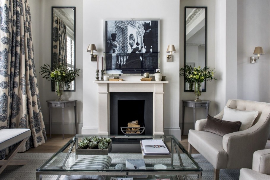 Белый камин Неоклассика Неоклассика