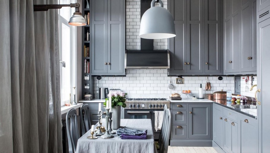 Серая кухня икеа в интерьере реальные фото