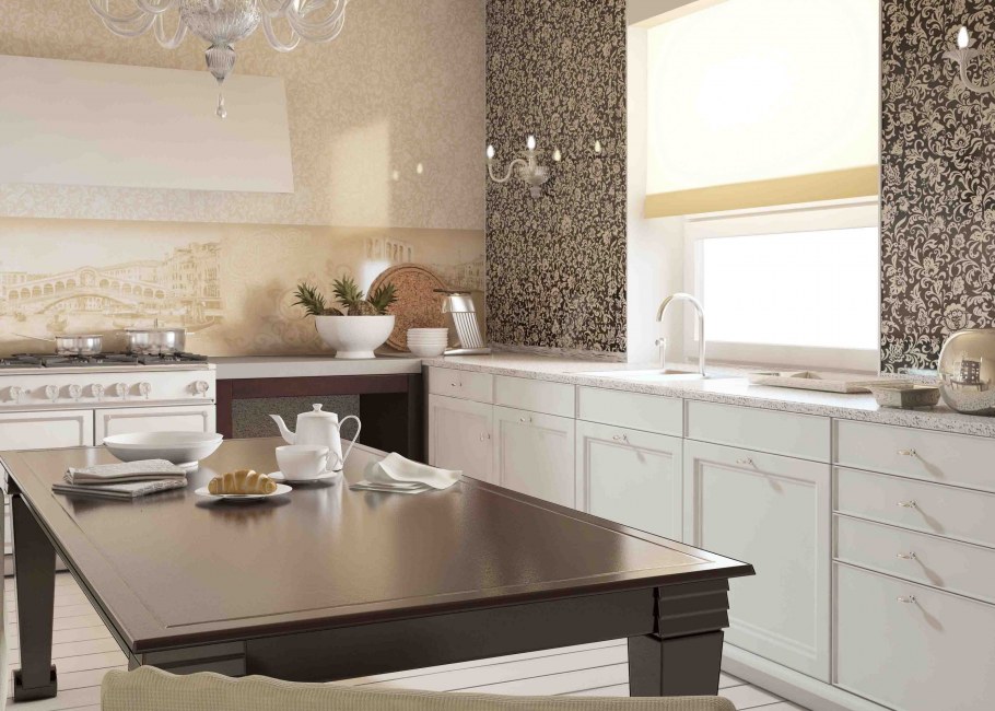 Отделка стен на кухне панелями