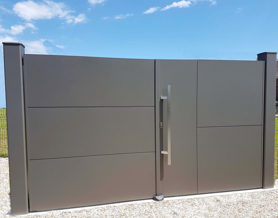 Ворота калитка стиль хайтек