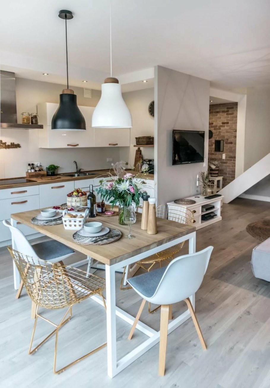 Кухня гостинная Сканди