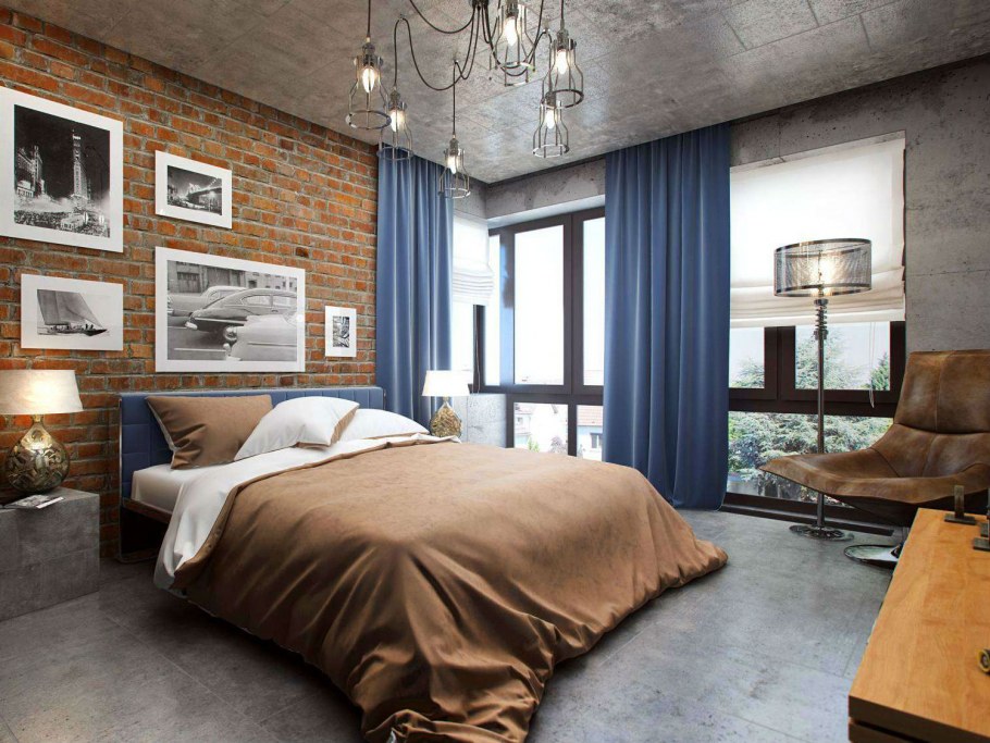 Спальня 14 кв м лофт