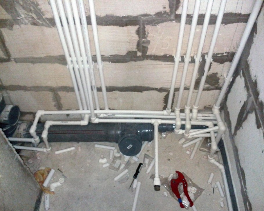 Штробление под 110 канализационную