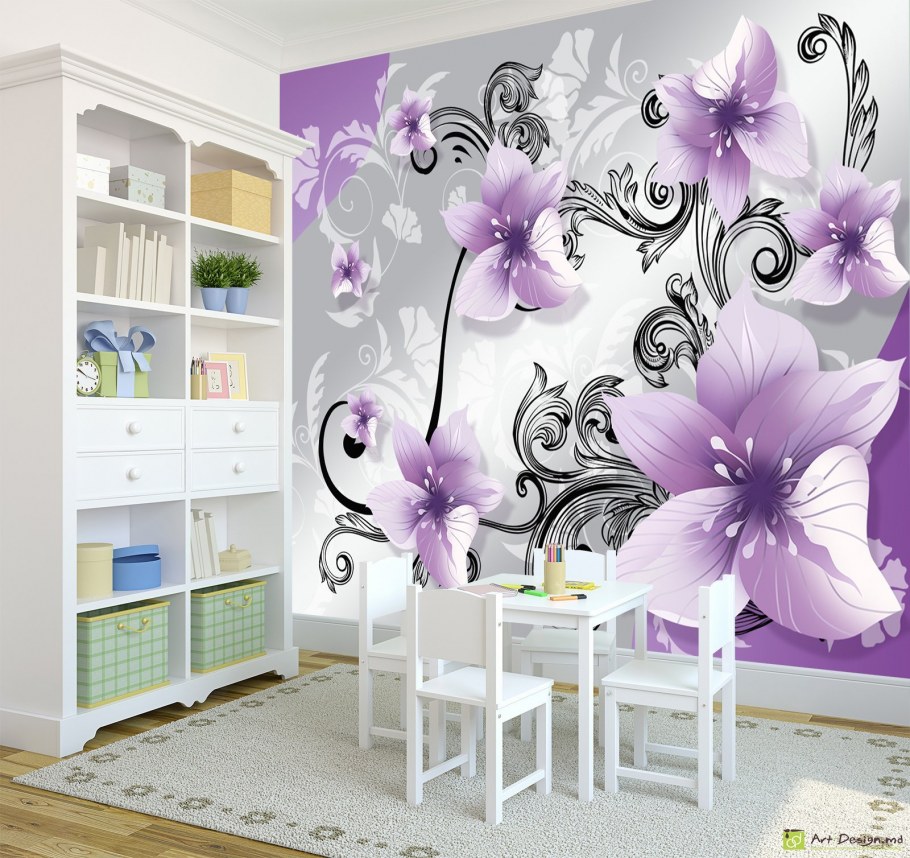 Фотообои с цветами на стену