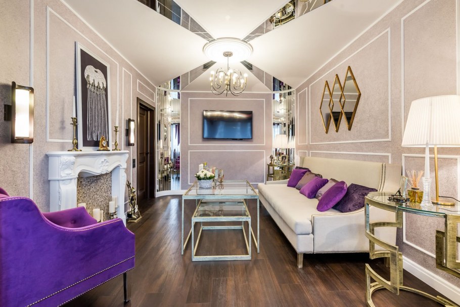 Спальня на мансарде стиль арт деко