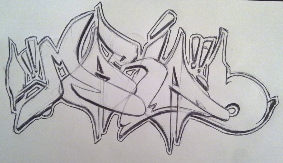 Маленькие граффити на бумаге