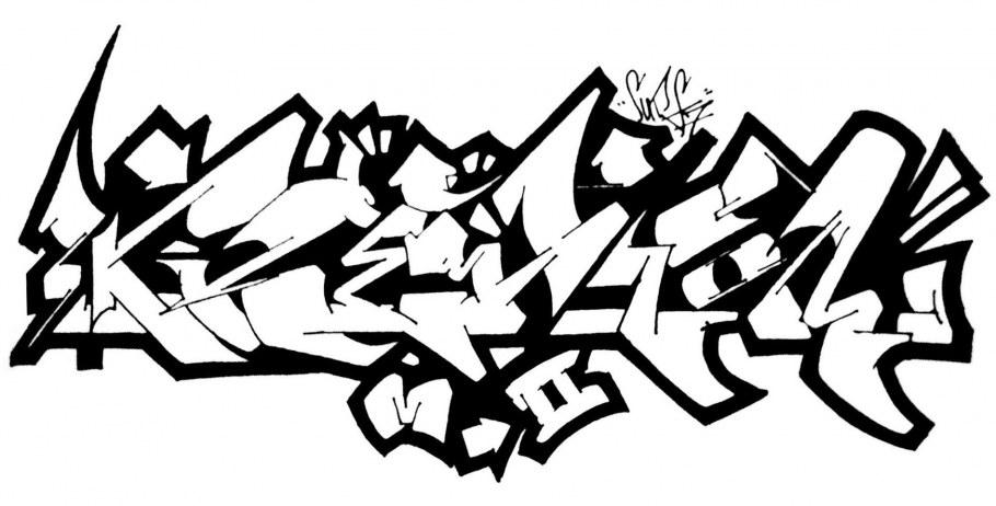 Граффити черно белое