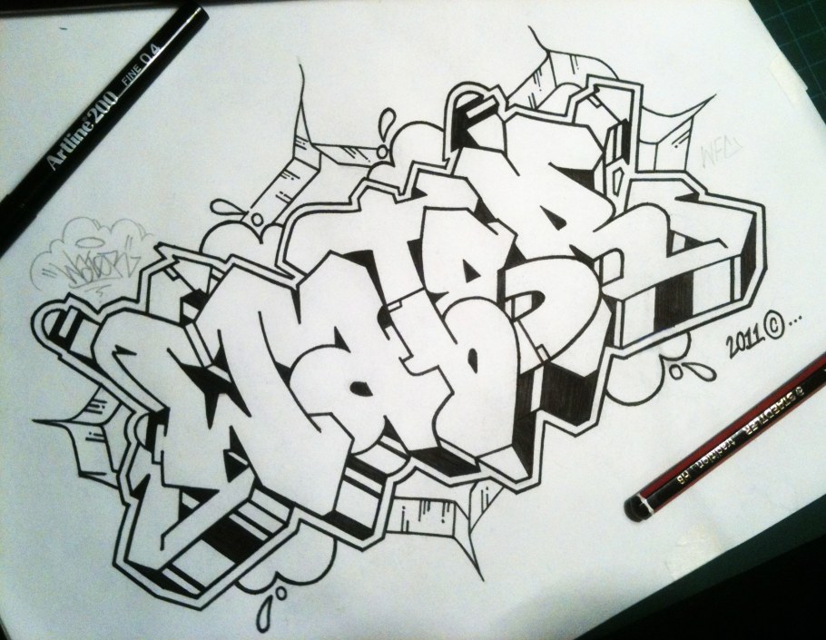 Граффити Наброски на бумаге