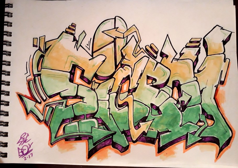 Скетчи граффити