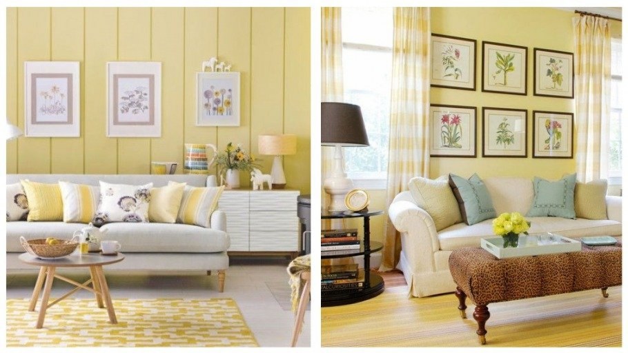 Пастельный желтый цвет в интерьере