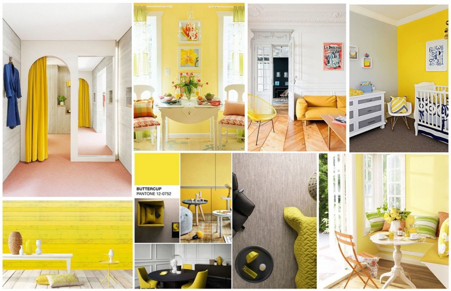 Желтый интерьер