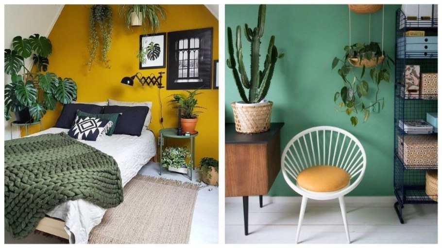 Жёлтый цвет в интерьере гостиной