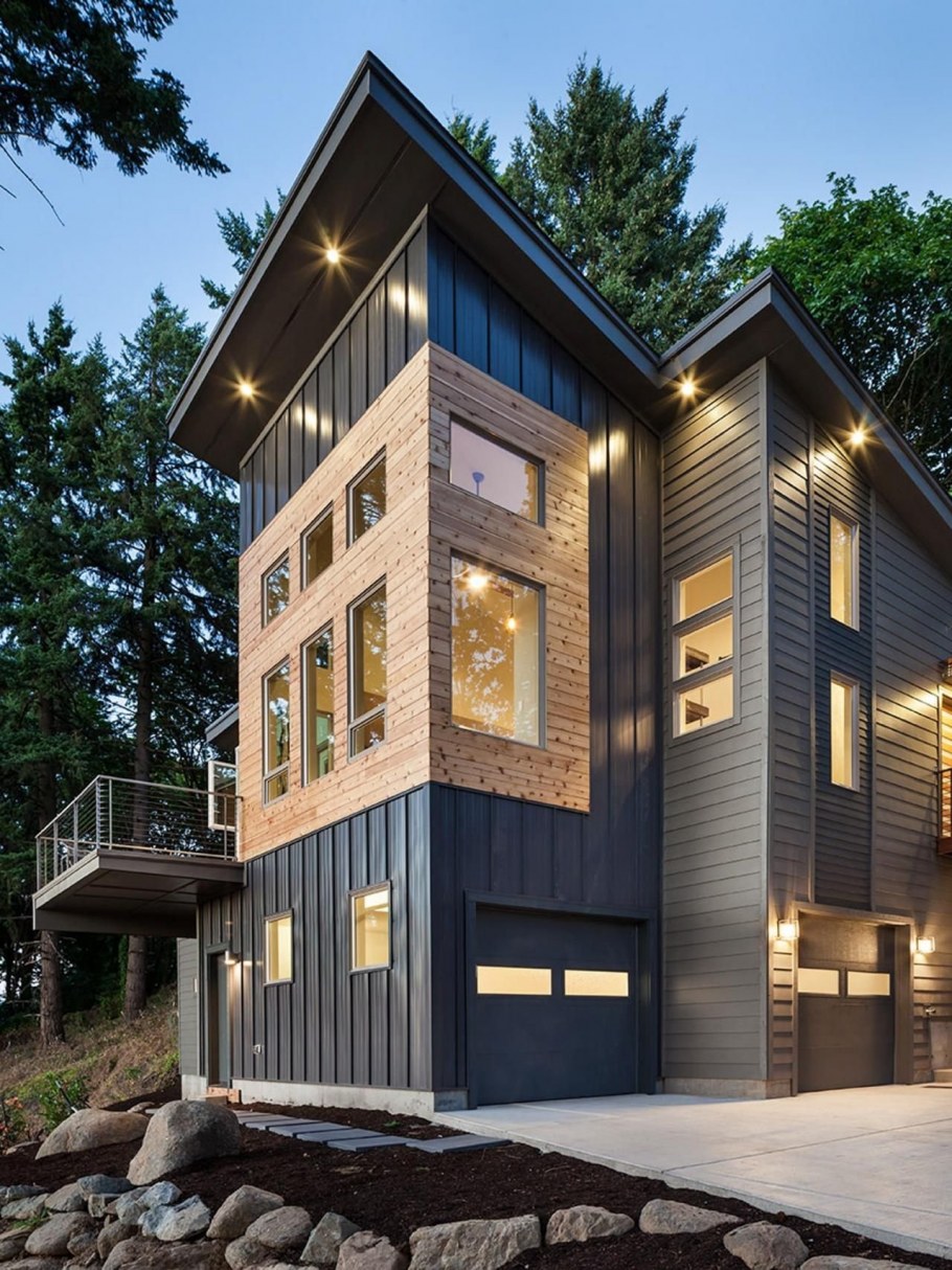 Модерн планкен фасад