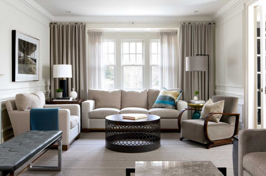 Шторы интерьер современная гостиная