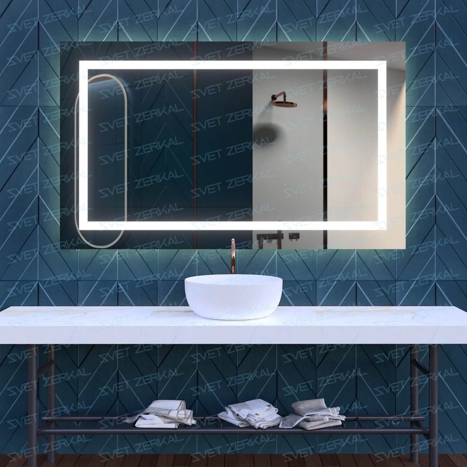 Зеркало с подсветкой сверху