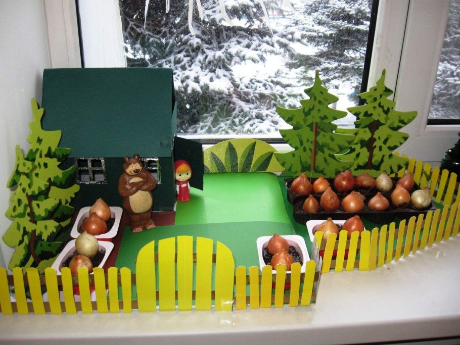 Огород на подоконнике в детском саду