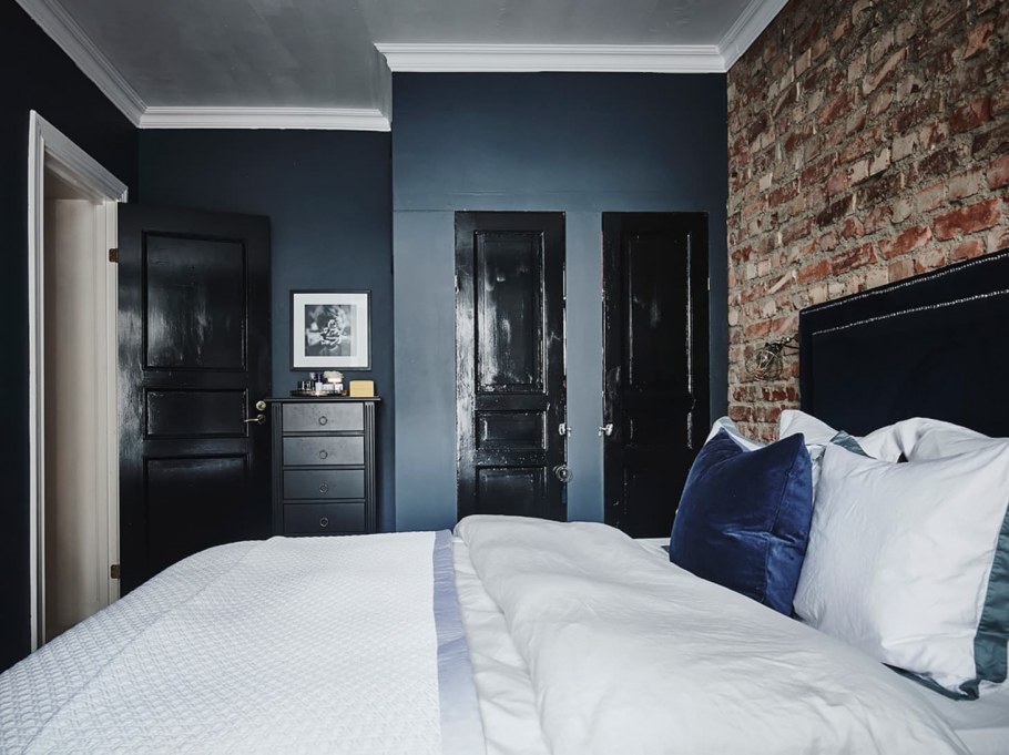 Dark Blue Bedroom Scandinavian Design