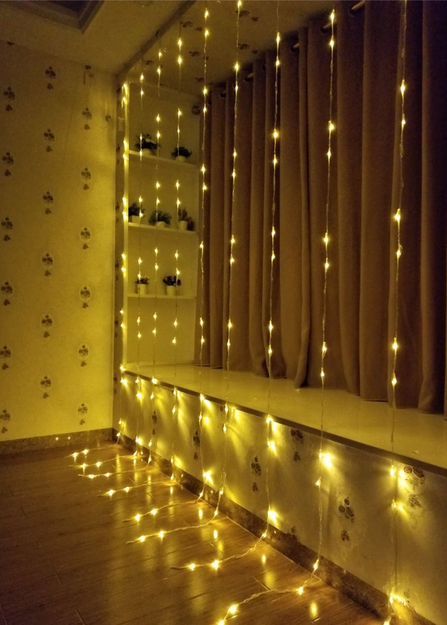 Световой занавес (штора) 2х6м, 600 синих led